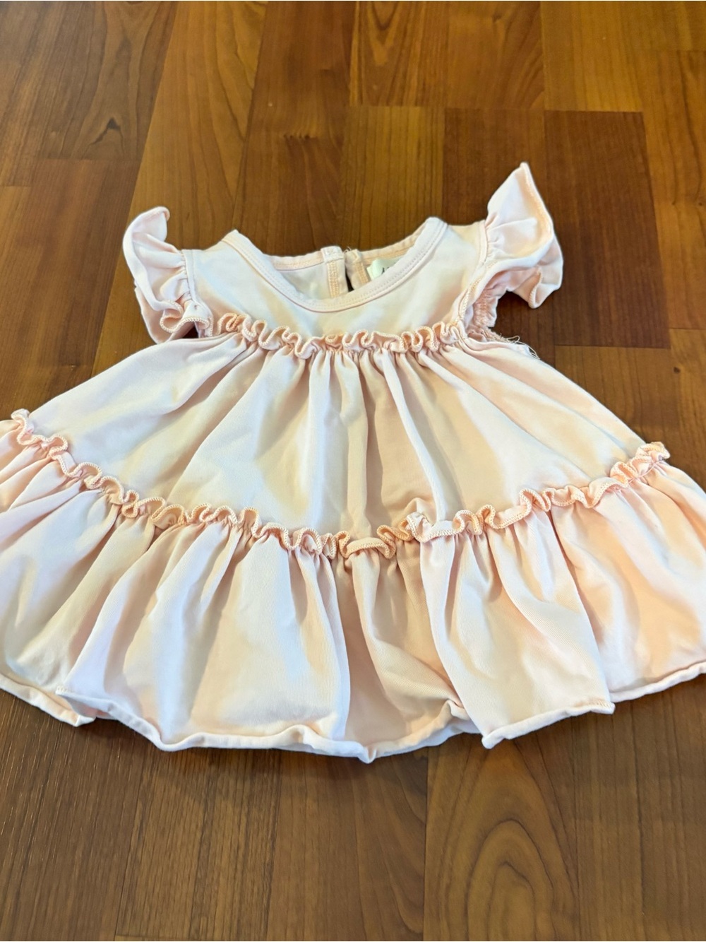 Marie Nicole Peach Ruffle Tiered Shirt
